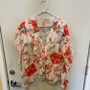 NWOT Floral ladies top size 2X